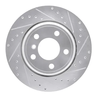 R1 Concepts EDZ-31138R Brake Rotor Drilled and Slotted Silver